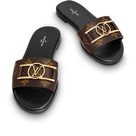 louis vuitton lock it flat mule fur|louis vuitton monogram sliders.